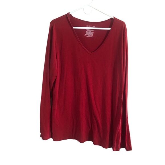 Time and Tru Size 3X Long Sleeve Red Top - Picture 3 of 6